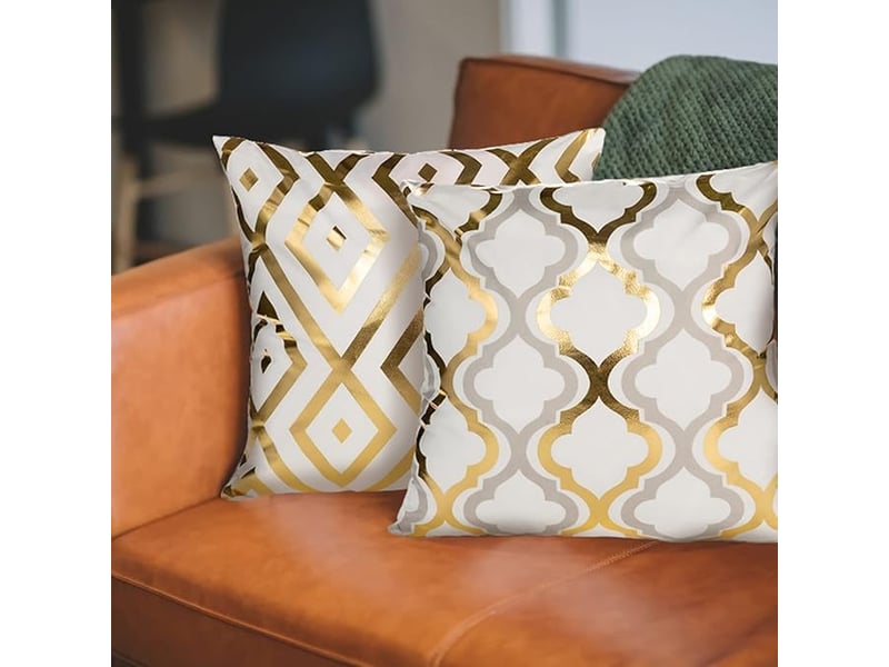  Lot de 2 housse de coussin moderne 45 x 45 cm vert feuilles motif housse coussin en polyester taie d'oreiller coussins de canapé décoratifs Household Pillow Cover - Conforama D