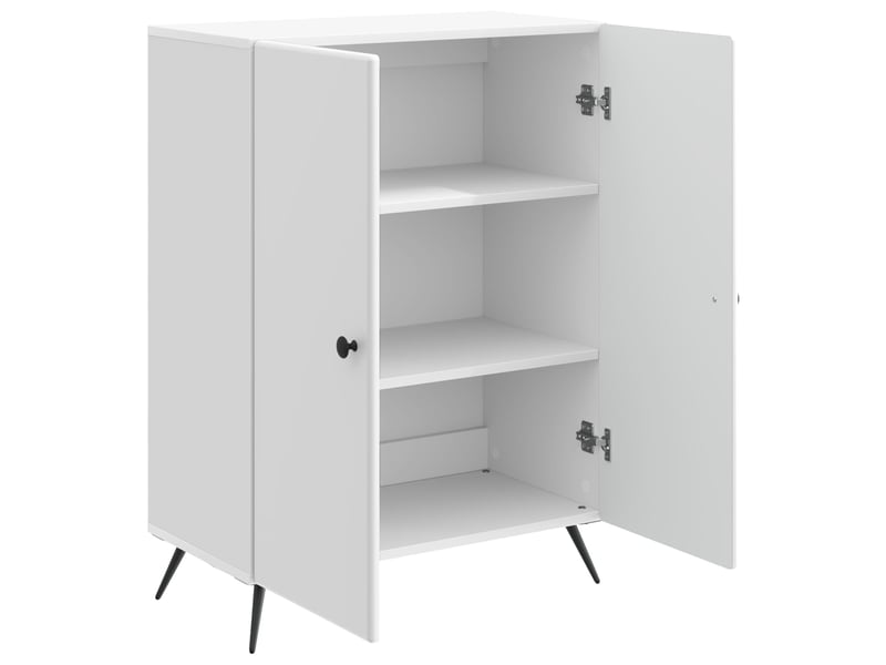  Buffet - bahut - meuble de rangement blanc brillant 66 x 34,5 x 90 cm bois d'ingénierie  - Conforama E