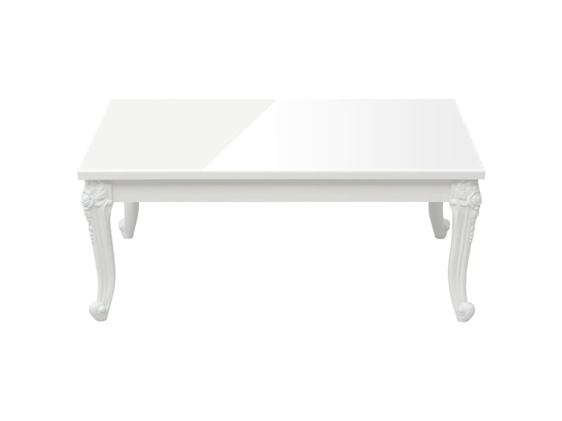  Table basse - table de salon - table à thé blanc brillant 100x50x42 cm bois d'ingénierie  - Conforama C