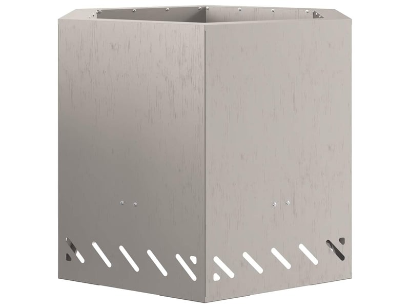 Brasero exterieur, foyer sans fumée rouillé 58x58x51 cm acier patiné shl14019 - Conforama E