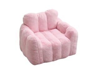 Fauteuil fixe <strong>DESMIU</strong> <strong></strong> Velours rose vendu A l'unité