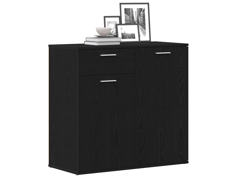  Buffet - bahut - meuble de rangement en chêne noir 80x36x75 cm bois d'ingénierie  - Conforama D