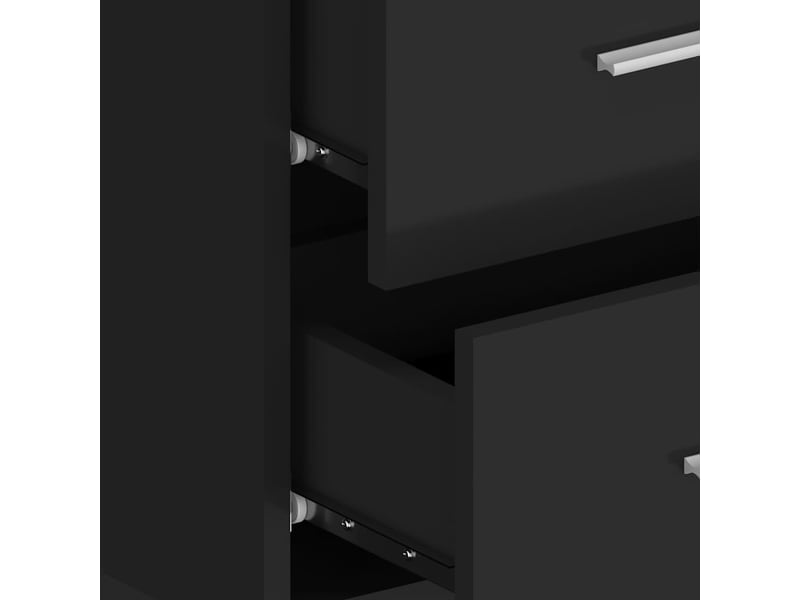  Table de chevet - cabinet de chevet - table de nuit murale noir  - Conforama E