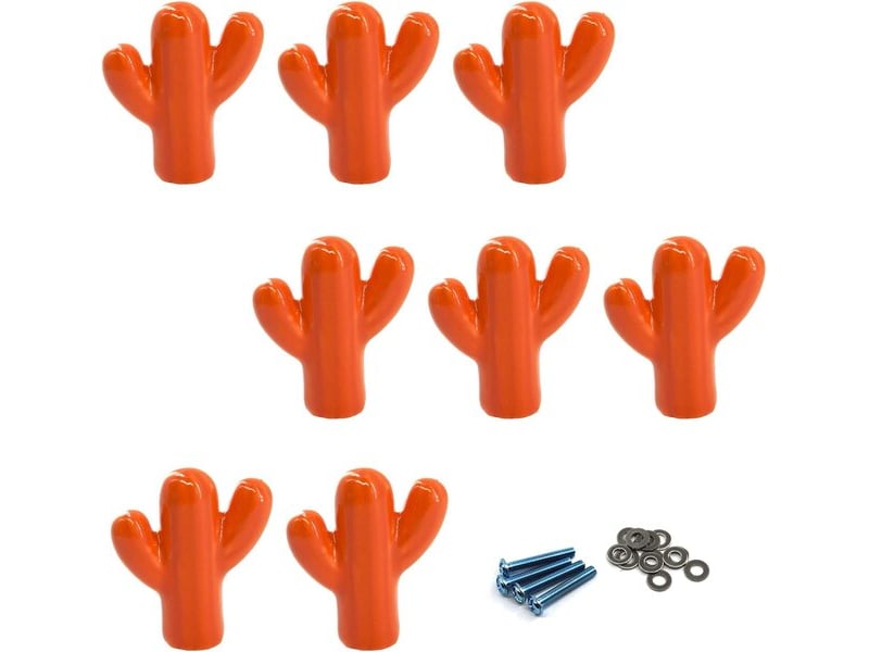  Poignées de porte en céramique orange, pour armoires de chambre d'enfant (8 unités)  - Conforama E