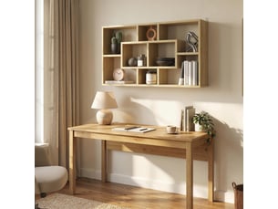 Étagère murale bibliothèque avec 8 cubes 85 x 14,5 x 47,5 cm naturel