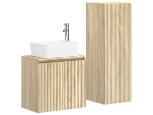 Ensemble de mobilier de salle de bain 2 pcs chêne sonoma shl8349