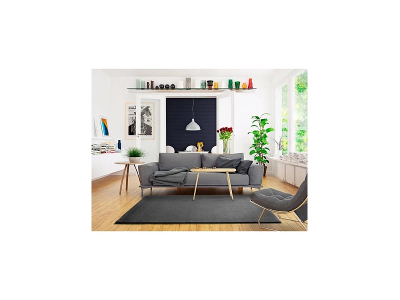  Tapis rectangulaire atticgo kristel gris - 100% polyester BERNA-UNI-GR - Conforama D