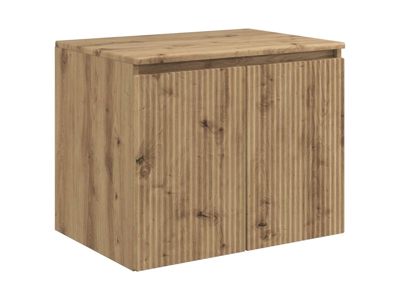  Cabinet salle de bain mural, meuble de rangement chêne artisanal shl7054  - Conforama A