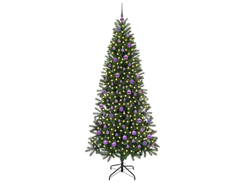  Sapin de noël - arbre de noël artificiel vert 210 cm pe et pvc  - Conforama C