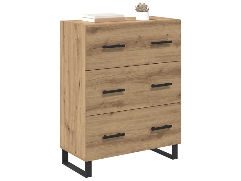  Buffet - bahut - meuble de rangement chêne artisanal 69,5 x 34 x 90 cm  - Conforama C