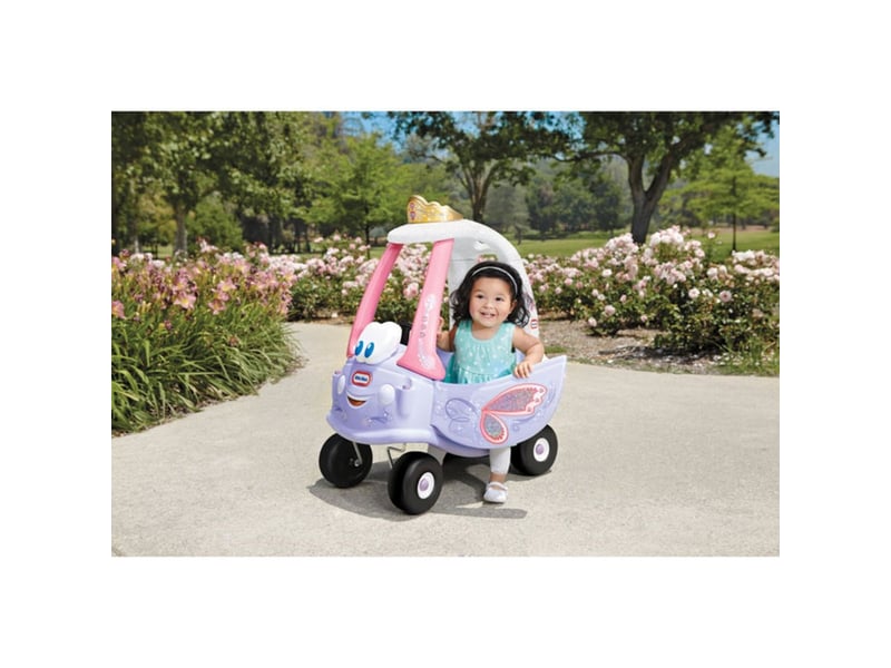  Voiture à roulettes cozy coupe fairy rose et violet 4 roues 360 avec poignée de poussée 170607-PE13 - Conforama E