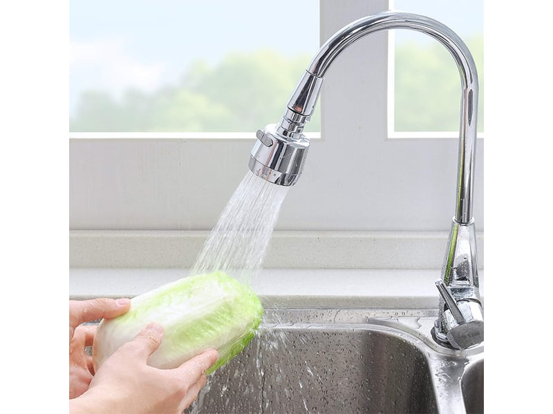  Aérateur de robinet rotatif de 360 degrés avec filtre économiseur d'eau et diffuseur de robinet - accessoire de cuisine (court)  - Conforama B