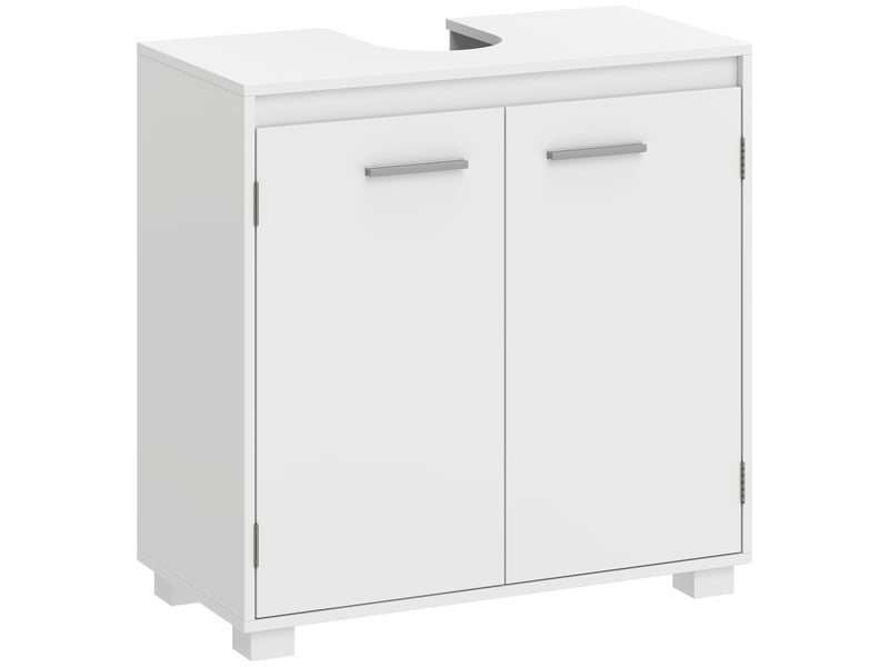  Meuble sous-lavabo en mdf avec découpe en u blanc 60x30x60 cm  - Conforama A