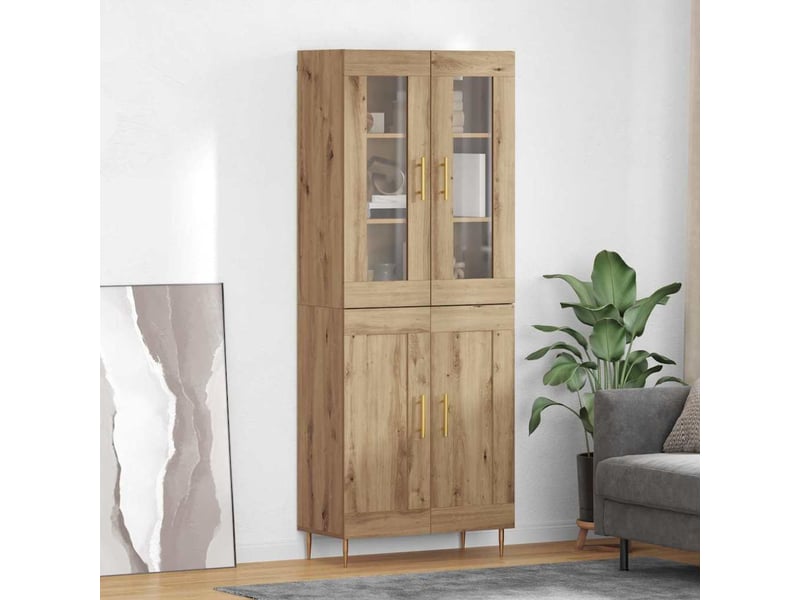  Buffet - haut armoire 2 pc chêne artisanal 69,5 x 34 x 180 cm  - Conforama B