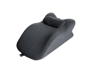 Coussin biseauté ergonomique en mousse à mémoire de forme 56x34x20,8 cm – coussin cale incliné à 27° pour sommeil, surélévation des jambes, soulagement du dos et lecture – housse lavable – gris foncé