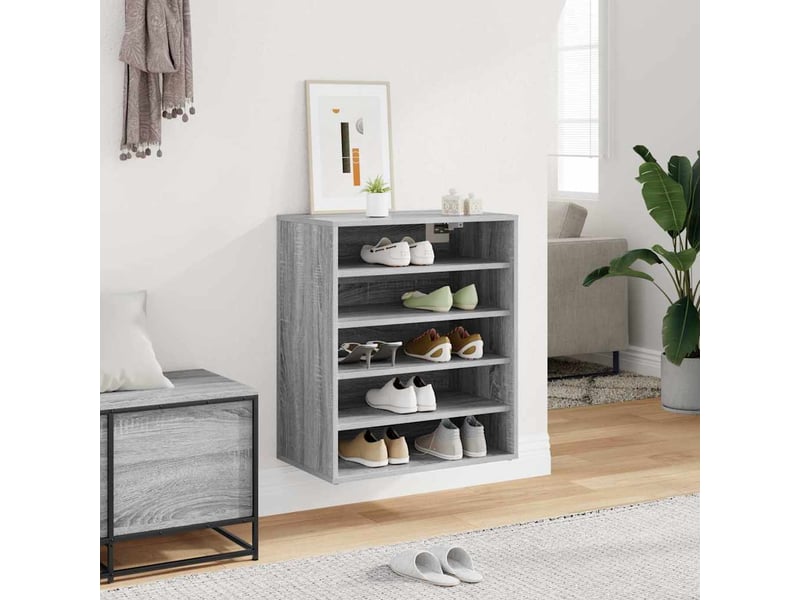 Meuble à chaussures, armoire à chaussures 60x35x70 cm sonoma gris shl9726  - Conforama C