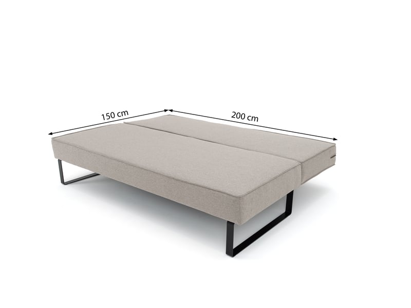  Canapé nomi 3 places tissu faro 02 beige clair marron  - Conforama D