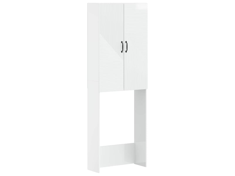  Armoire de toilette, meuble de toilette haarlem blanc brillant 66x25.5x190 cm  - Conforama A