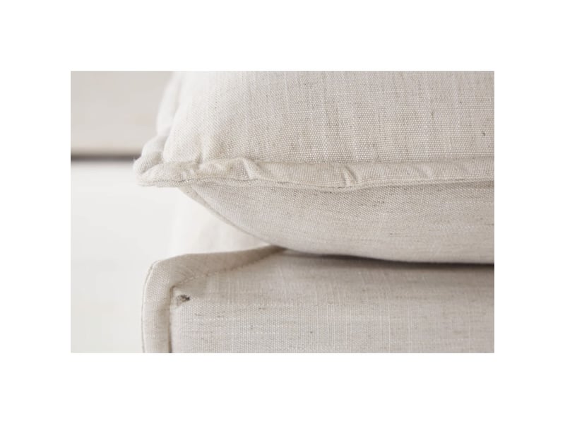  Pouf kalia – blanc – tissu mat – pouf contemporain  - Conforama D