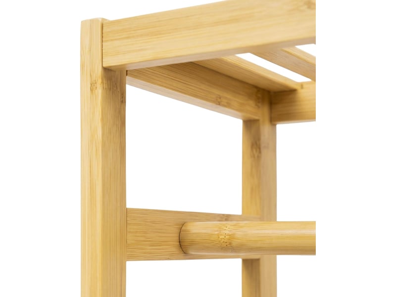  Porte-vêtements sur pied avec 4 étagères pour couloir rangement pratique 163 x 70 x 29 cm en bambou naturel 13_0018931  - Conforama C