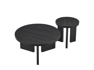 Table basse rond(e) coloris noir FLORAGRACE 