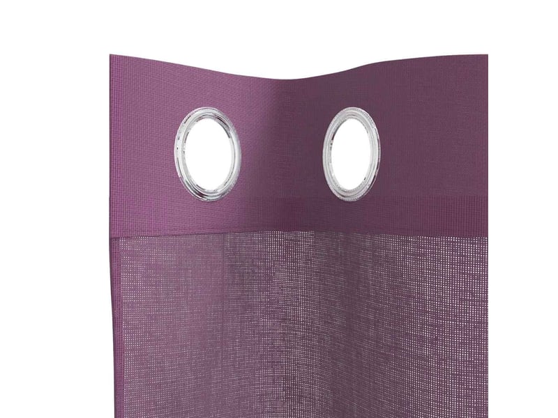  Lot de 2 rideaux en voile, voilages avec œillets violet 140x140 cm cf44436  - Conforama E