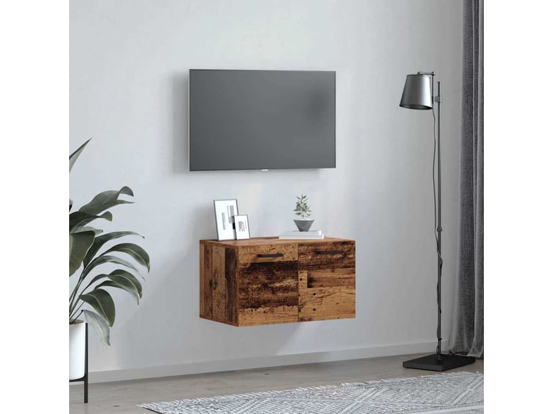  Armoire murale salon, meuble de rangement 60 x 36,5 x 35 cm bois d'ingénierie bois ancien  - Conforama D