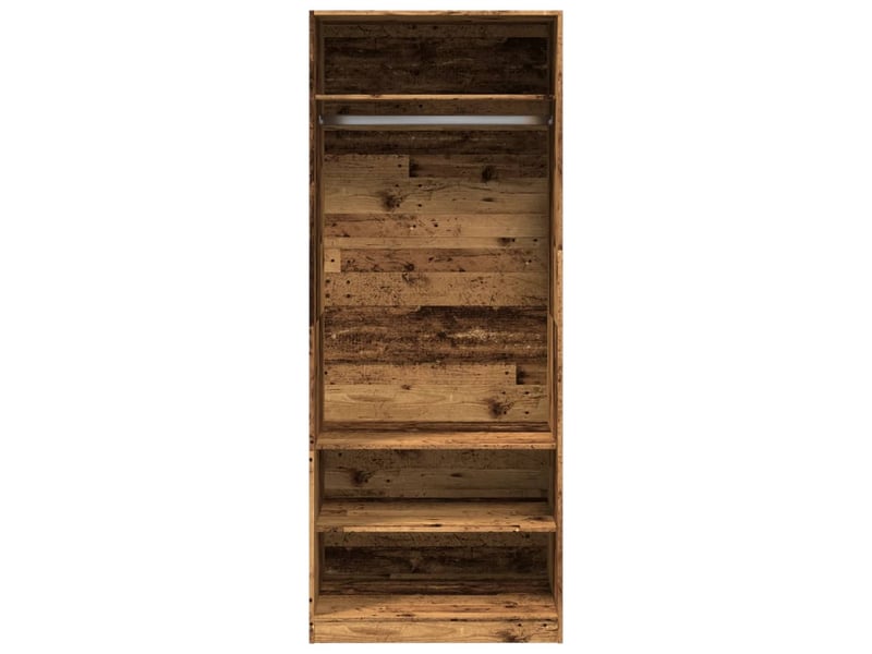  Garde-robe, armoire de rangement vieux bois 80x50x200 cm bois d'ingénierie shl88308  - Conforama D