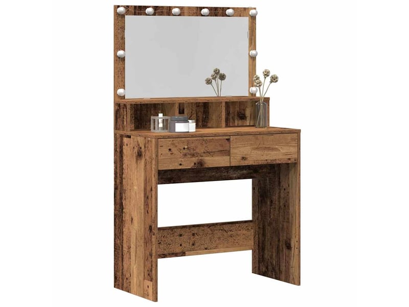  Coiffeuse, table de toilette bois ancien 80x41x134,5 cm  - Conforama C