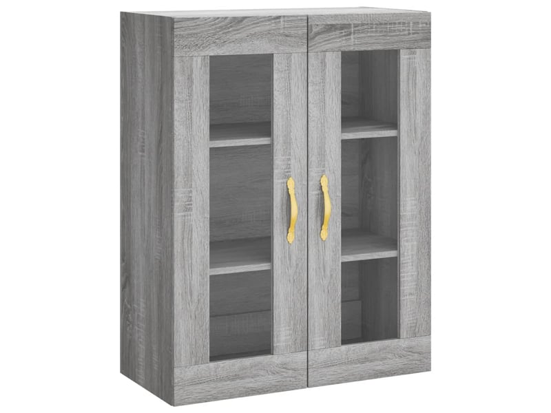  Buffet haut - bahut - meuble de rangement sonoma gris 69,5x34x180 cm bois d'ingénierie  - Conforama E