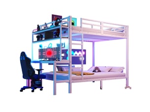 Lit superposé 140x200 cm <strong></strong>  <strong>Radiant Stride</strong> coloris blanc