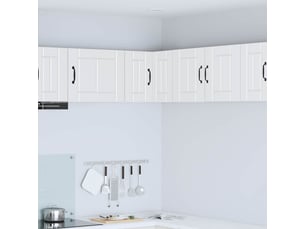 Meuble mural de cuisine, armoire d'angle cuisine lucca blanc 57x57x40cm