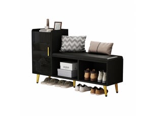Buffet 1 porte(s) 0 tiroir(s) - 120 cm coloris noir