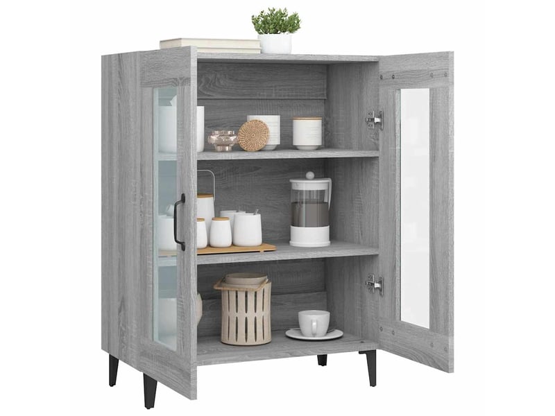  Buffet - bahut - meuble de rangement sonoma gris 69,5x34x90 cm bois d'ingénierie  - Conforama E