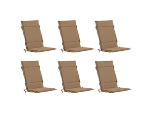 Lot de 6 coussins de chaise à dossier haut gemert cf59364