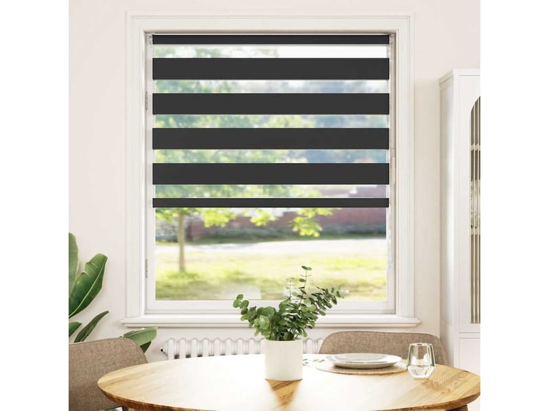  Store zèbre, store de fenêtre noir 95x150 cm largeur du tissu 90,9 cm polyester cf48950  - Conforama A