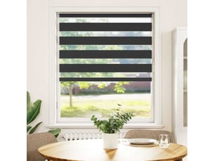 Store zèbre, store de fenêtre noir 95x150 cm largeur du tissu 90,9 cm polyester cf48950