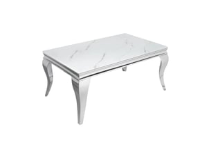 Table basse rectangulaire coloris argenté <strong>MEUBLORAMA</strong> <strong></strong> - 60 cmx100 cm