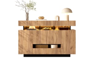 Commode 3 tiroir(s) SEYAKANY coloris bicolore largeur 140 cm