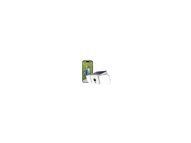  Caméra de sécurité solaire extérieure projecteur 2k blanc 8305986 - Conforama C