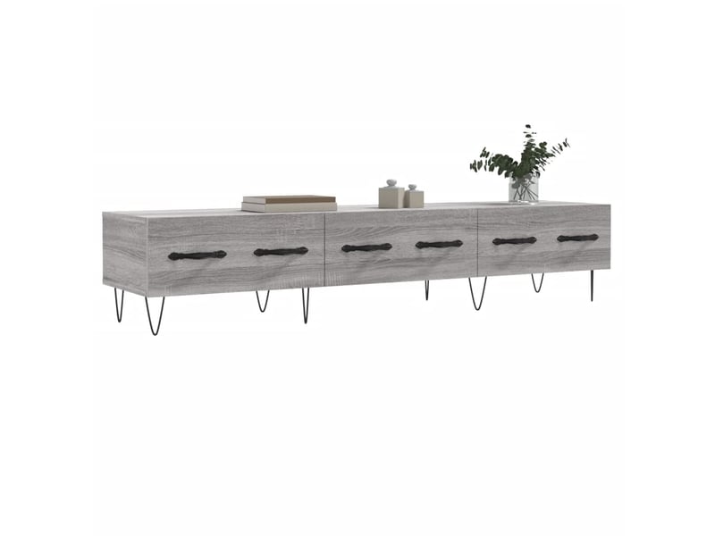  Meuble tv - banc tv - meuble de rangement sonoma gris 150x36x30 cm bois d'ingénierie  - Conforama C
