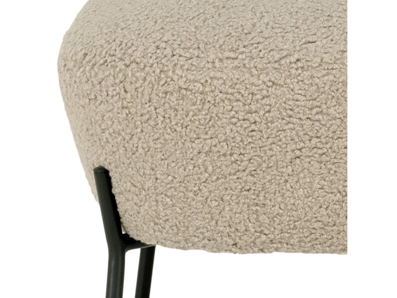 Law-fauteuil en tissu bouclé taupe  - Conforama D