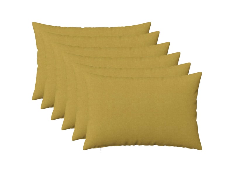  Lot de 6 coussins avec oreiller, coussins décoratifs heerlen vert clair tissu cf50926  - Conforama B