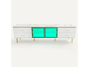 Meuble tv coloris blanc 170 cm ULQENI  