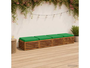 Lot de 4 coussins de siège, coussins d'assise soest 100 % polyester vert cf60615