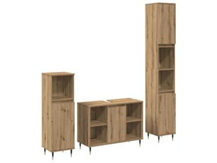 Ensemble de mobilier de salle de bain 3 pc chêne artisanal cf64289