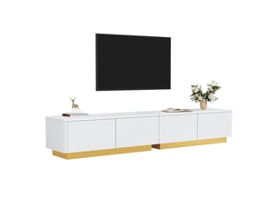 Meuble tv coloris blanc 200 cm MODENUIT   