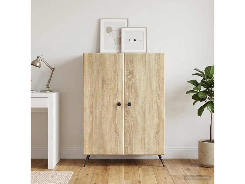  Buffet - bahut - meuble de rangement chêne sonoma 66 x 34,5 x 90 cm bois d'ingénierie  - Conforama D