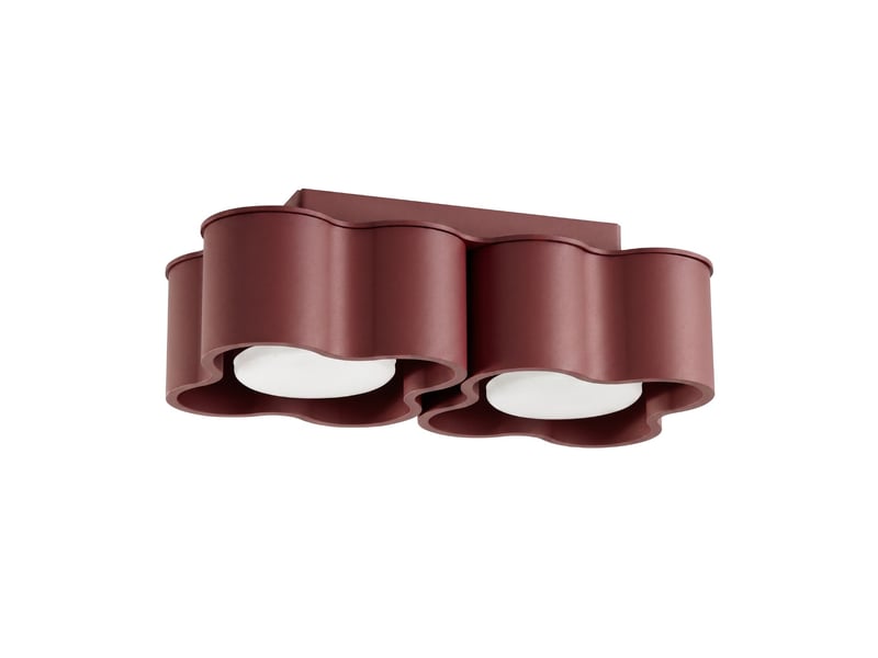  Plafonnier ovio 2 bordeaux gx53 aluminium moderne 8x24.5x12cm SL.3369 - Conforama A