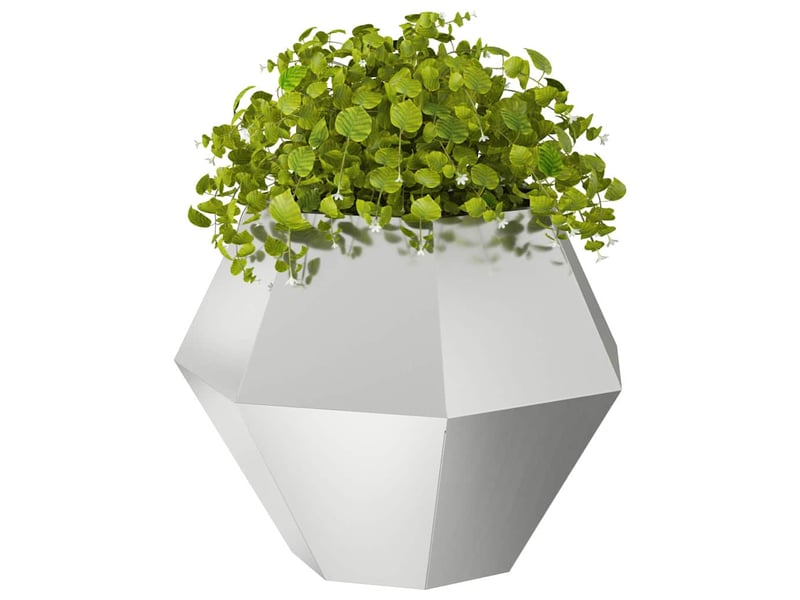  Jardinière - bac à fleurs 2 pcs argenté 75 x 75 x 60 cm acier galvanisé  - Conforama C
